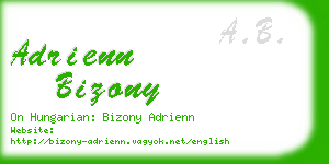 adrienn bizony business card